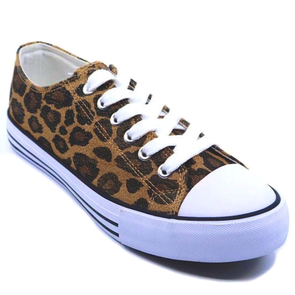 Everglades Bronze Leopard Lace-up Sneakers